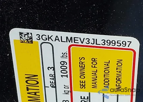 2018 GMC Terrain Sle из США, поврежденный, VIN 3GKALMEV3JL399597